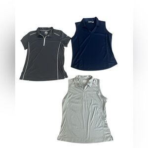 Slazenger & Lady Hagen Sleeveless and Short Sleeve Golf Bundle 3 Shirts
